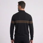 Herren Half Zip Pullover mit Streifen und Stehkragen