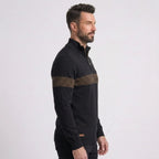 Herren Half Zip Pullover mit Streifen und Stehkragen