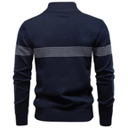 Herren Half Zip Pullover mit Streifen und Stehkragen