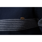Herren Half Zip Pullover mit Streifen und Stehkragen