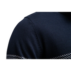 Herren Half Zip Pullover mit Streifen und Stehkragen