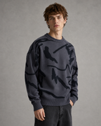 Pull en tricot pour homme avec motif abstrait
