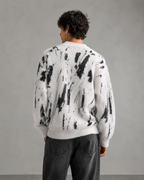 Herren Strickpullover mit abstraktem Muster – Loose Fit