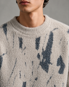 Herren Strickpullover mit abstraktem Muster – Loose Fit