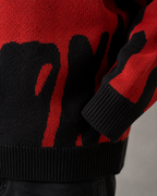 Herren Strickpullover mit Grafik und Loose Fit