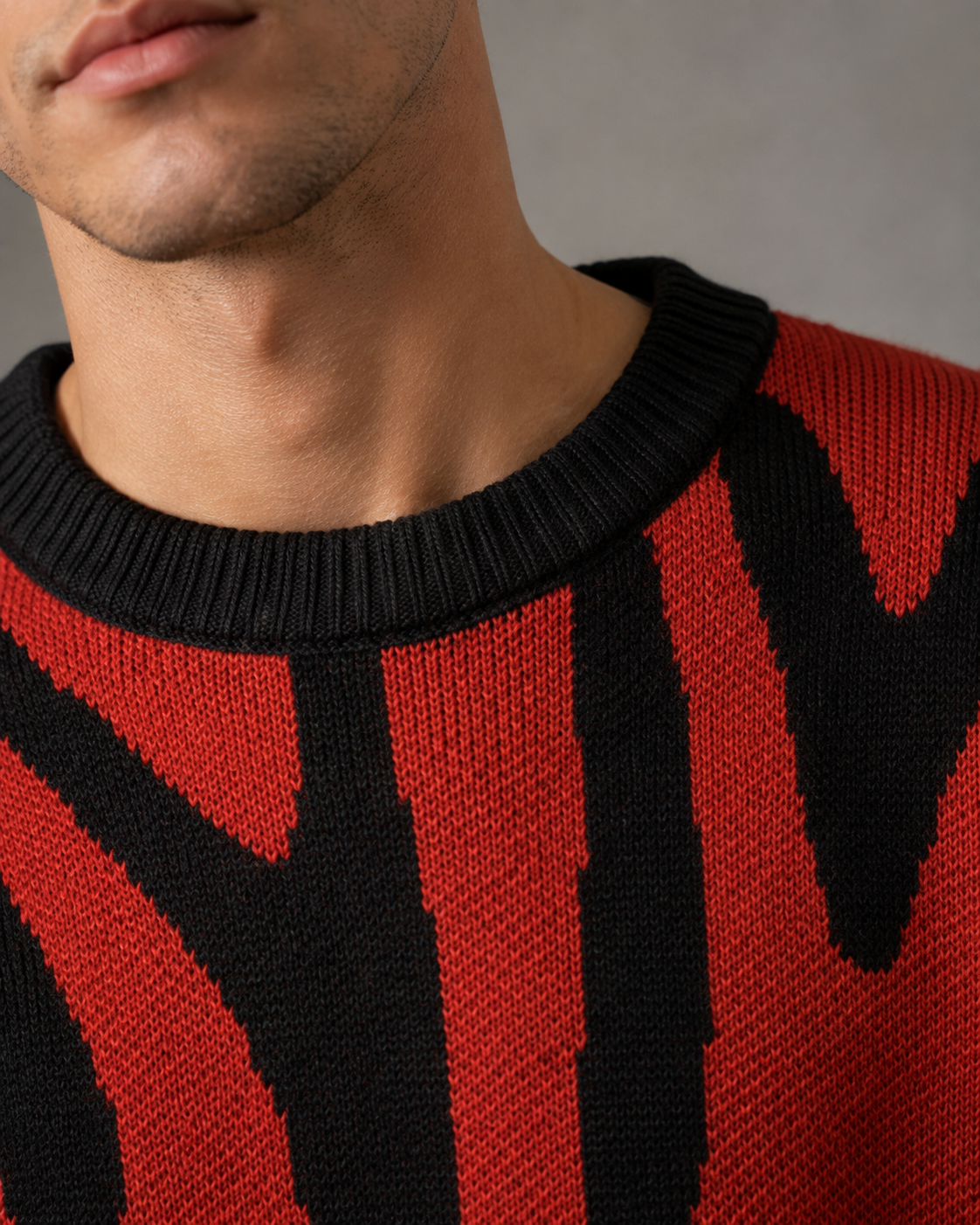 Herren Strickpullover mit Grafik und Loose Fit