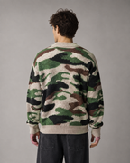 Herren Strickpullover mit Camouflage-Muster