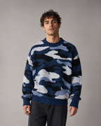 Herren Strickpullover mit Camouflage-Muster