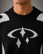 Pull en tricot pour homme avec motif – Coupe ample et col rond