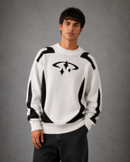 Pull en tricot pour homme avec motif – Coupe ample et col rond