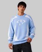 Herren-Strickpullover mit Grafik in entspannter Passform