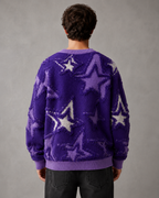 Herren Strickpullover mit Sternenmuster und Loose Fit