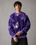 Herren Strickpullover mit Sternenmuster und Loose Fit