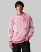 Herren Strickpullover mit Sternenmuster und Loose Fit