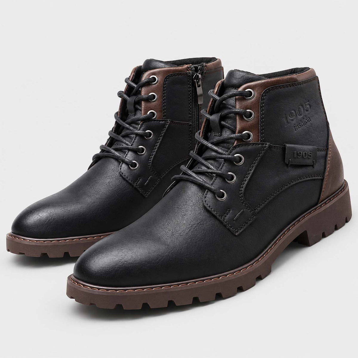 Gefütterte Herren Schnürstiefeletten