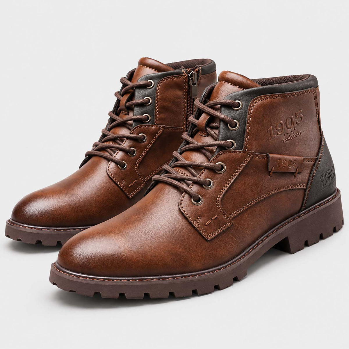Gefütterte Herren Schnürstiefeletten