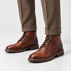 Gefütterte Herren Schnürstiefeletten