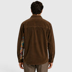 Cardigan en velours côtelé pour homme avec design patchwork