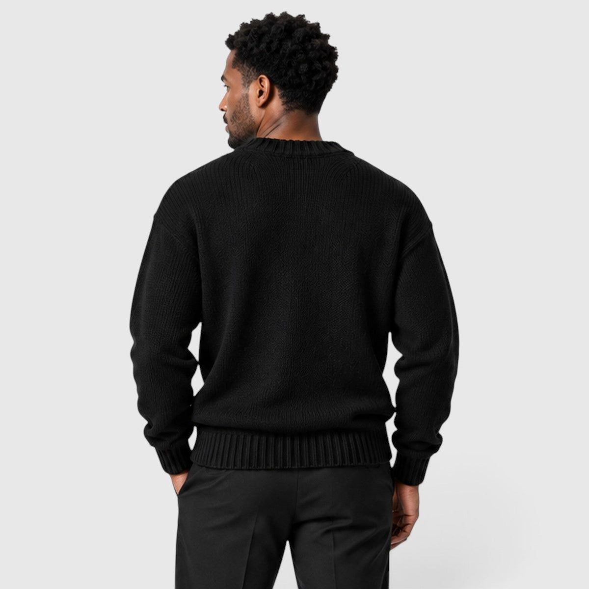 Herren-Strickpullover mit Rundhalsausschnitt
