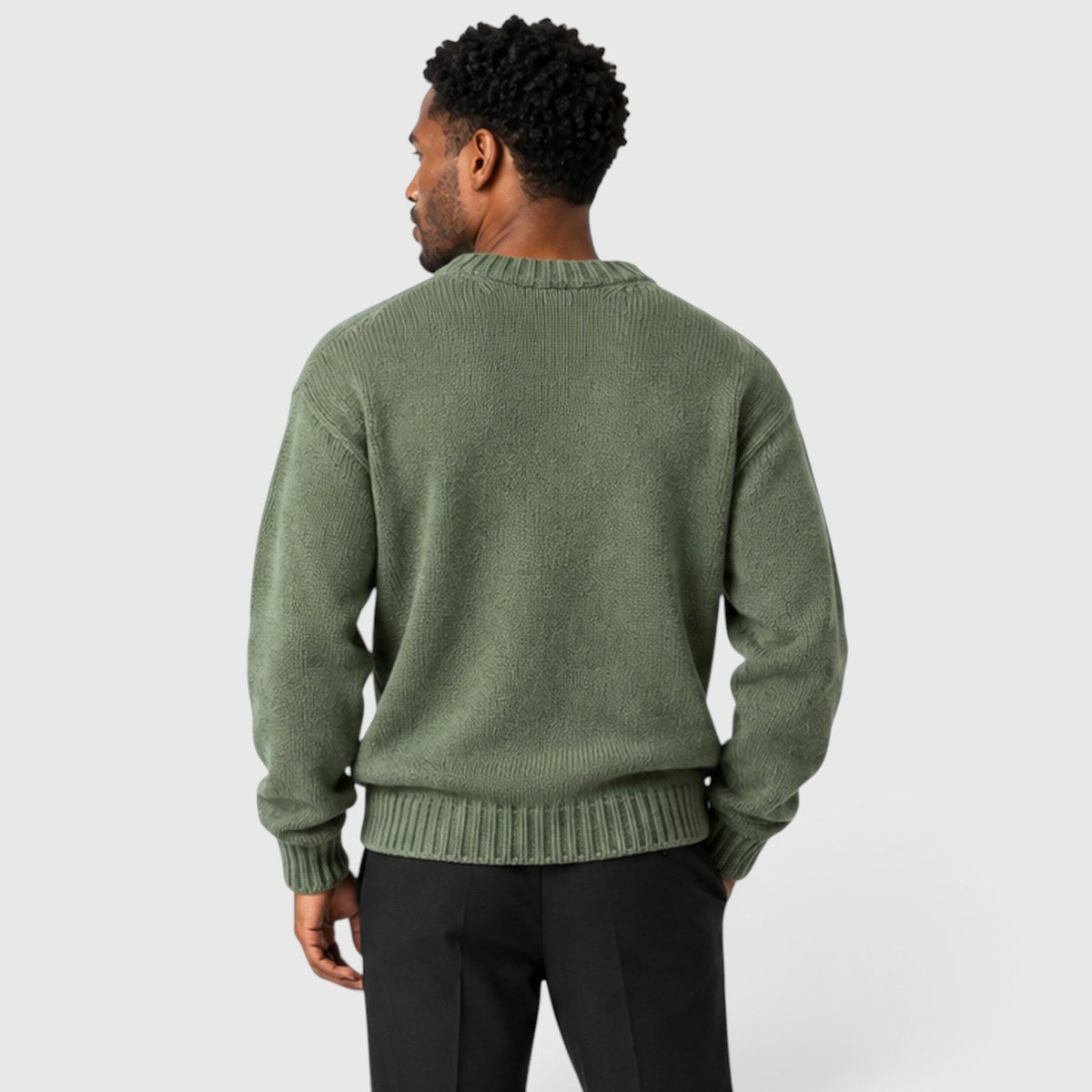 Herren-Strickpullover mit Rundhalsausschnitt