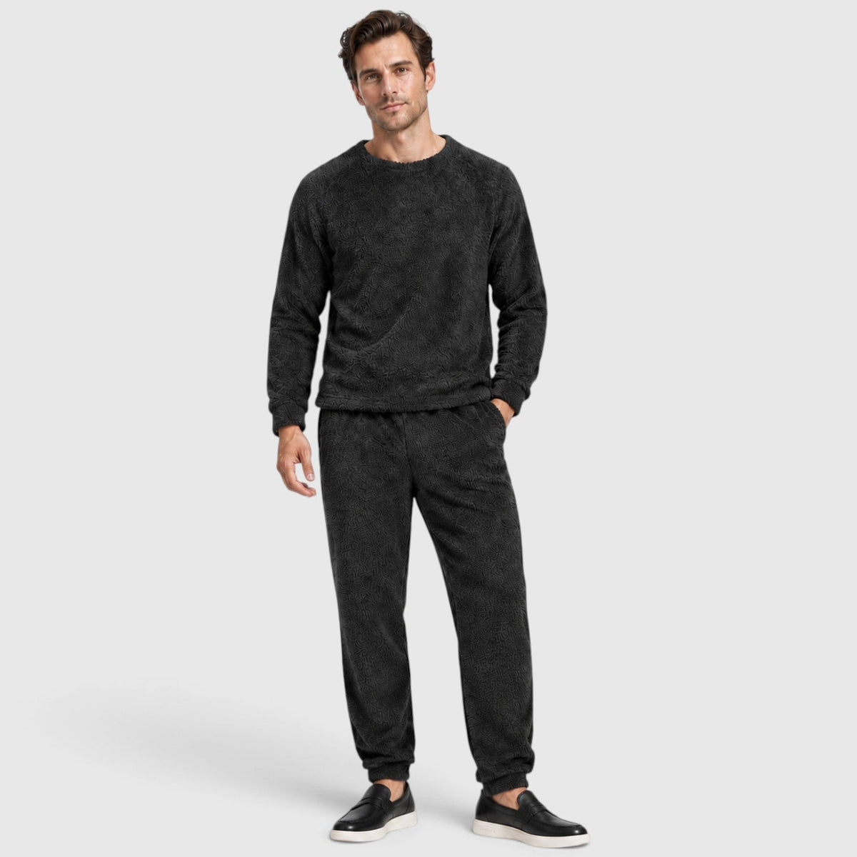 Herren Loungewear Set aus Plüsch