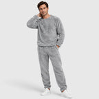Ensemble de détente pour hommes en peluche