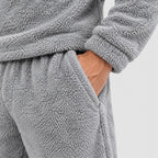 Ensemble de détente pour hommes en peluche