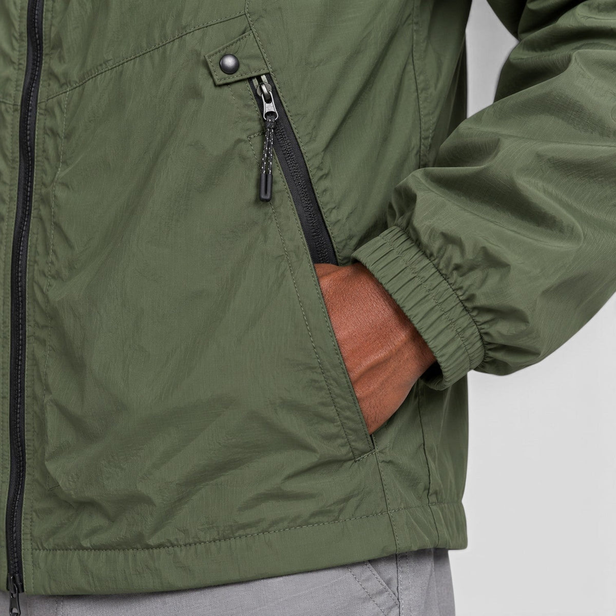 Veste légère d'extérieur pour hommes avec capuche