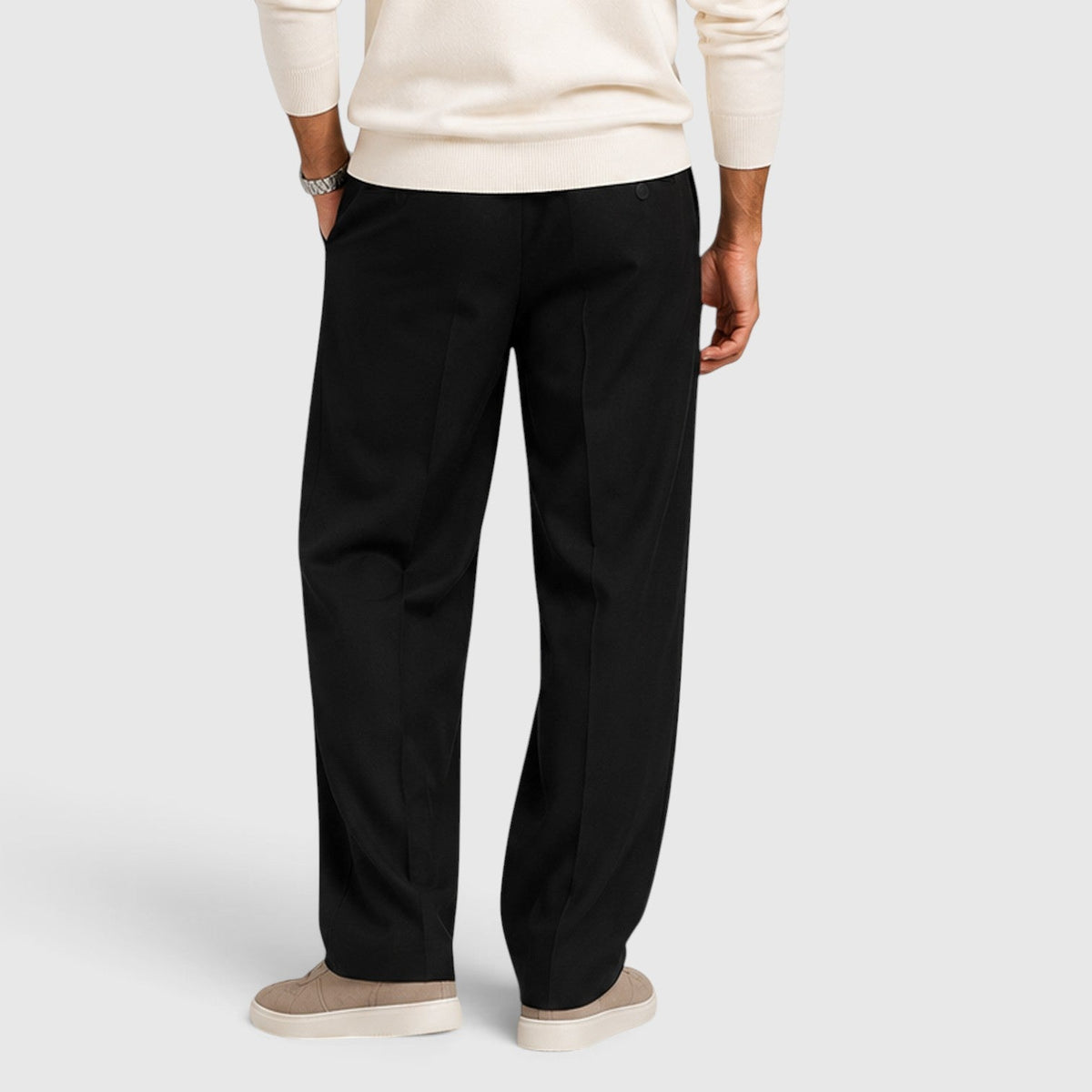 Herren Wide Leg Hose mit Kordelzug