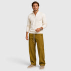 Herren Wide Leg Hose mit Kordelzug