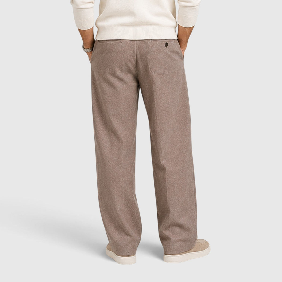 Herren Wide Leg Hose mit Kordelzug