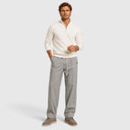 Herren Wide Leg Hose mit Kordelzug