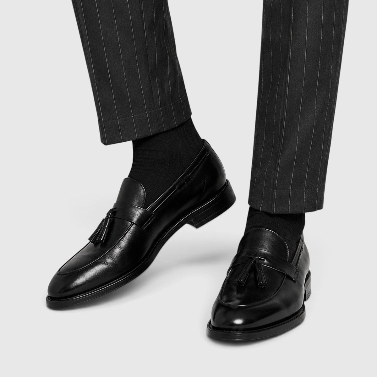 Herren Loafer in Lederoptik mit Quastendetail