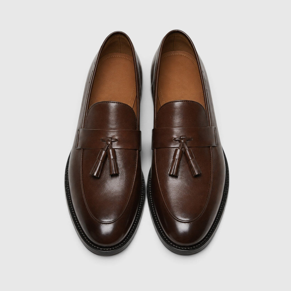 Herren Loafer in Lederoptik mit Quastendetail