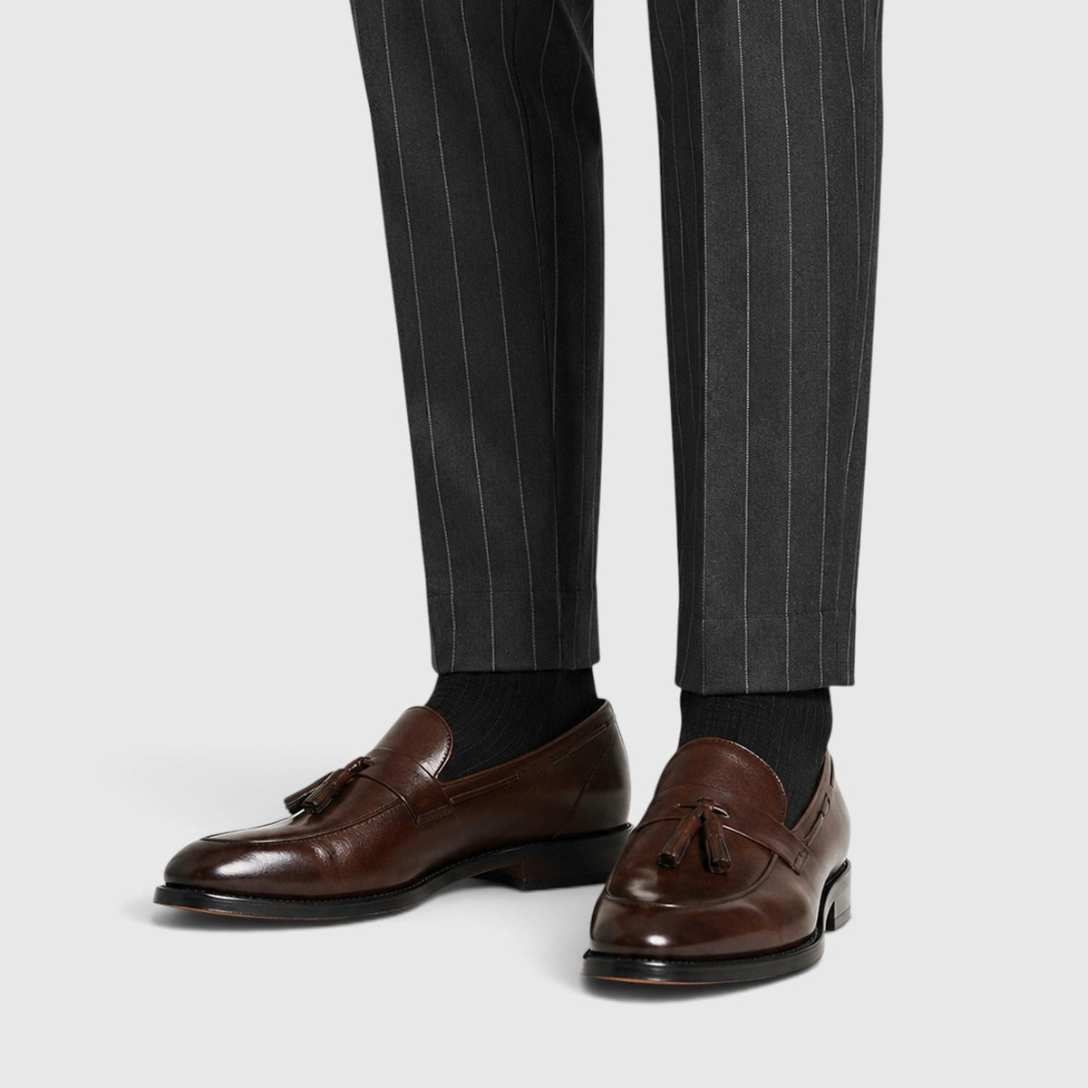 Herren Loafer in Lederoptik mit Quastendetail