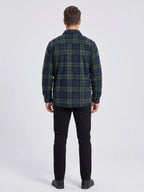 Herren Flanelljacke mit Karomuster und Steppfutter