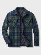 Herren Flanelljacke mit Karomuster und Steppfutter