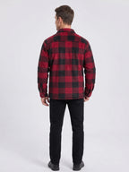 Herren Flanelljacke mit Karomuster und Steppfutter