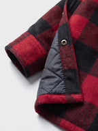 Herren Flanelljacke mit Karomuster und Steppfutter