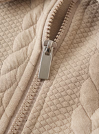 Pull homme à motif torsadé avec col zippé