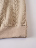 Pull homme à motif torsadé avec col zippé