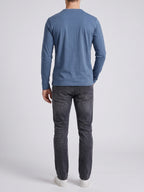 Herren Henley Shirt aus Baumwolle mit langen Ärmeln