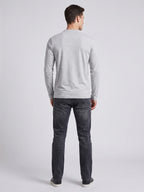 Herren Henley Shirt aus Baumwolle mit langen Ärmeln