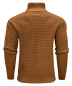 Heren Gestructureerde Half Zip Gebreide Trui