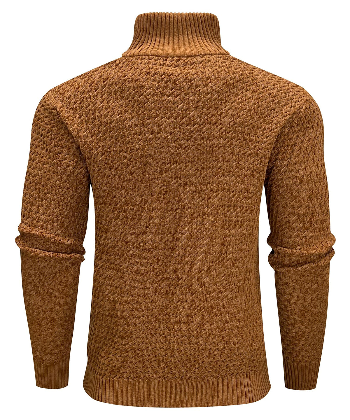 Heren Gestructureerde Half Zip Gebreide Trui