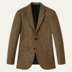 Blazer homme en mélange de laine coupe slim avec motif chevrons