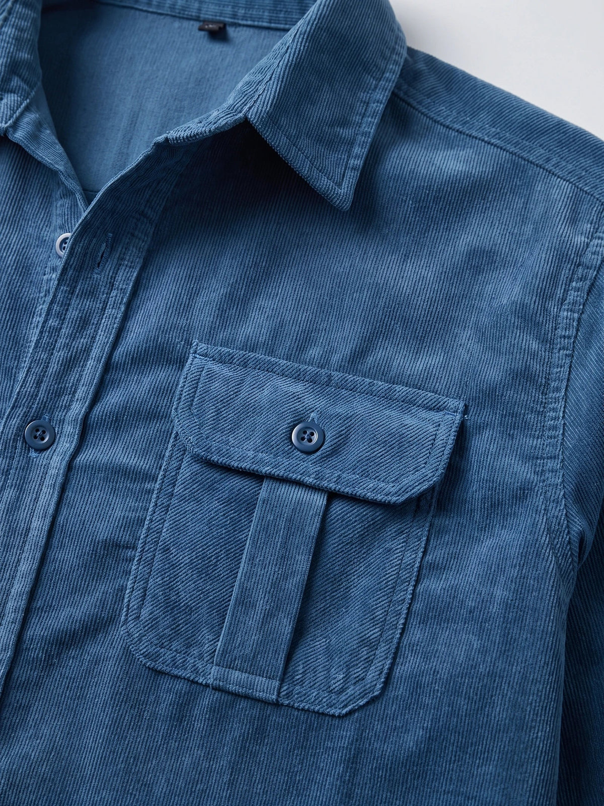 Heren Slim Fit Twill Overhemd van Katoen