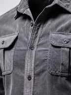 Heren Slim Fit Twill Overhemd van Katoen