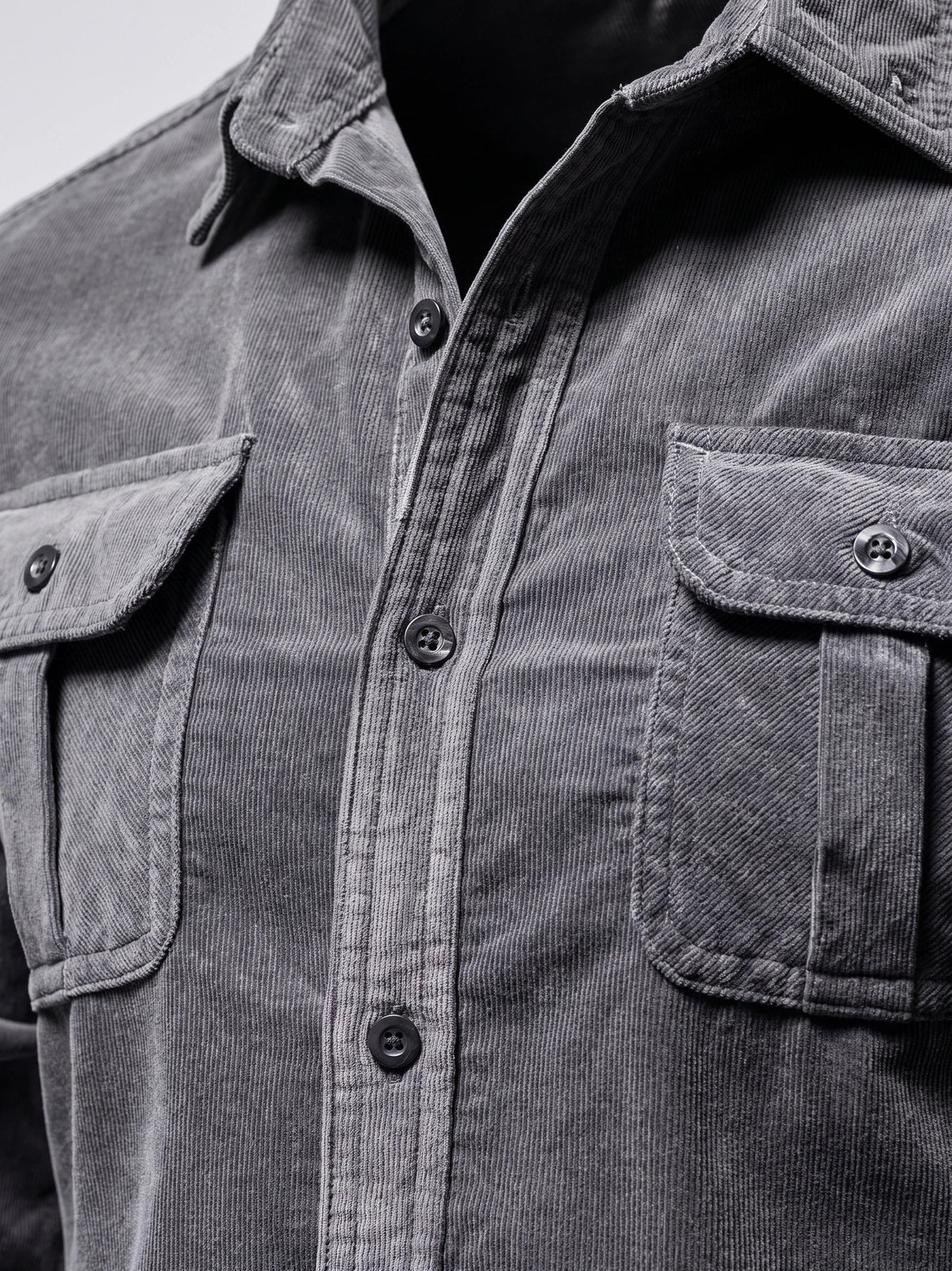 Heren Slim Fit Twill Overhemd van Katoen