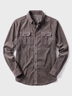 Heren Slim Fit Twill Overhemd van Katoen